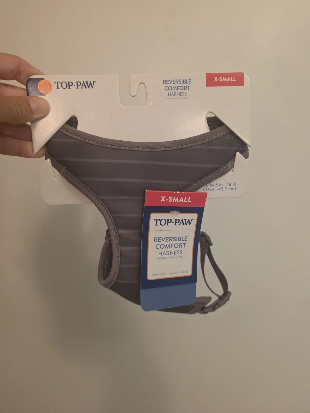 Top Paw Reversible Comfort Harness - Gray (X-Small)